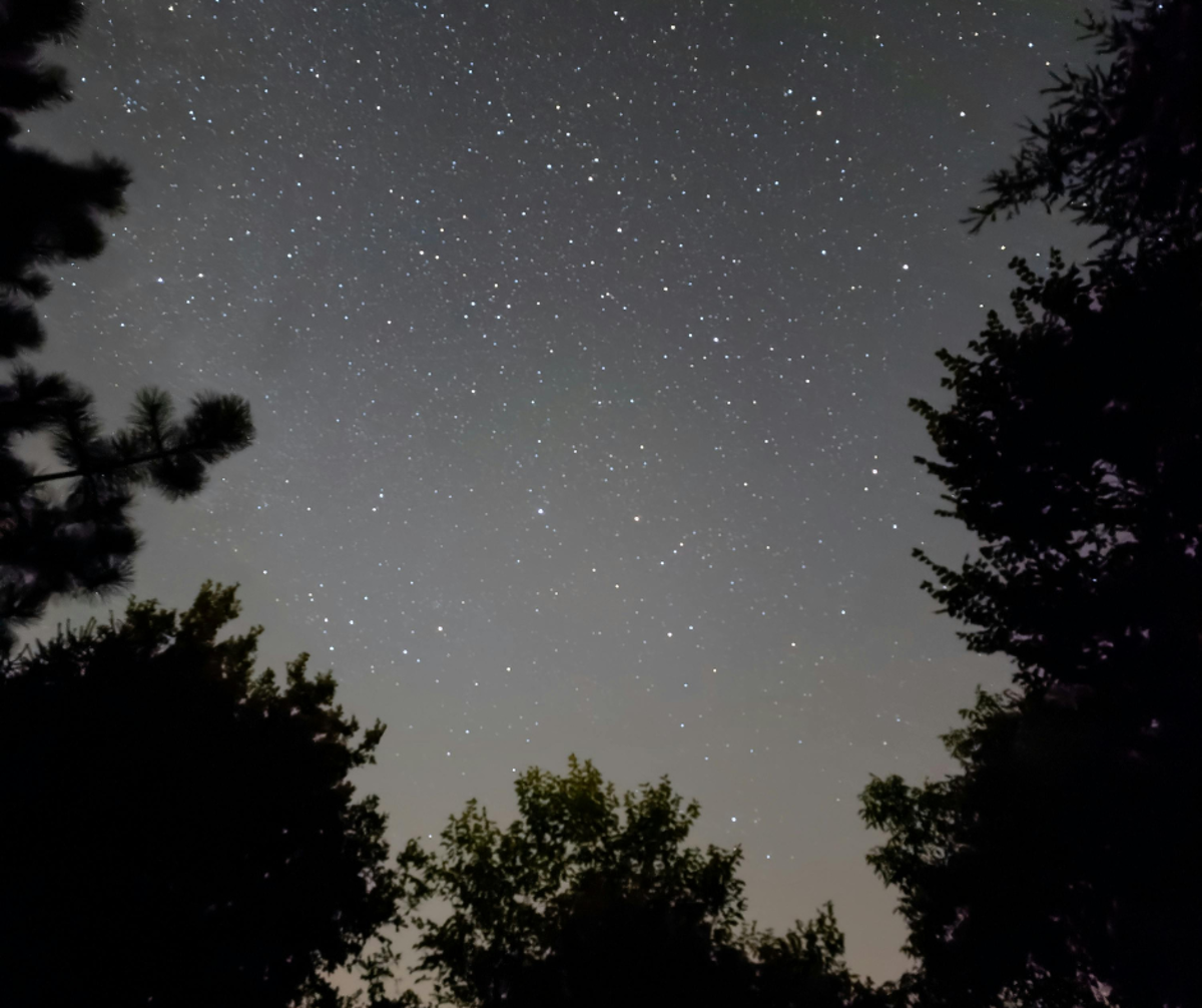 Night sky over the Lakes Region