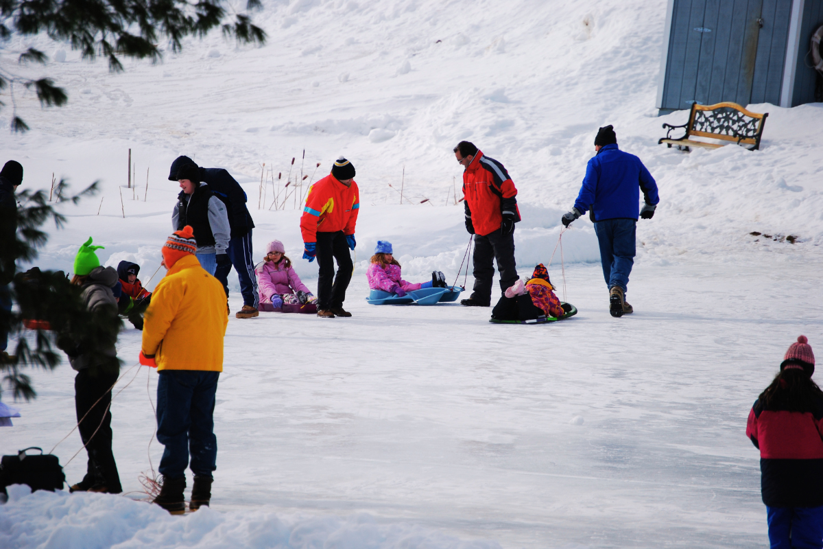 Winter activity at Steele Hill