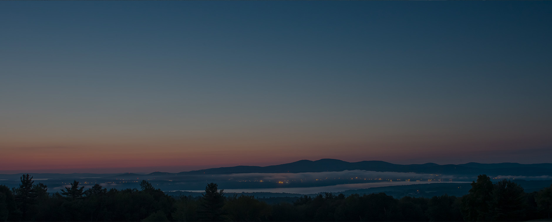 Dusk over the New Hampshire Lakes Region